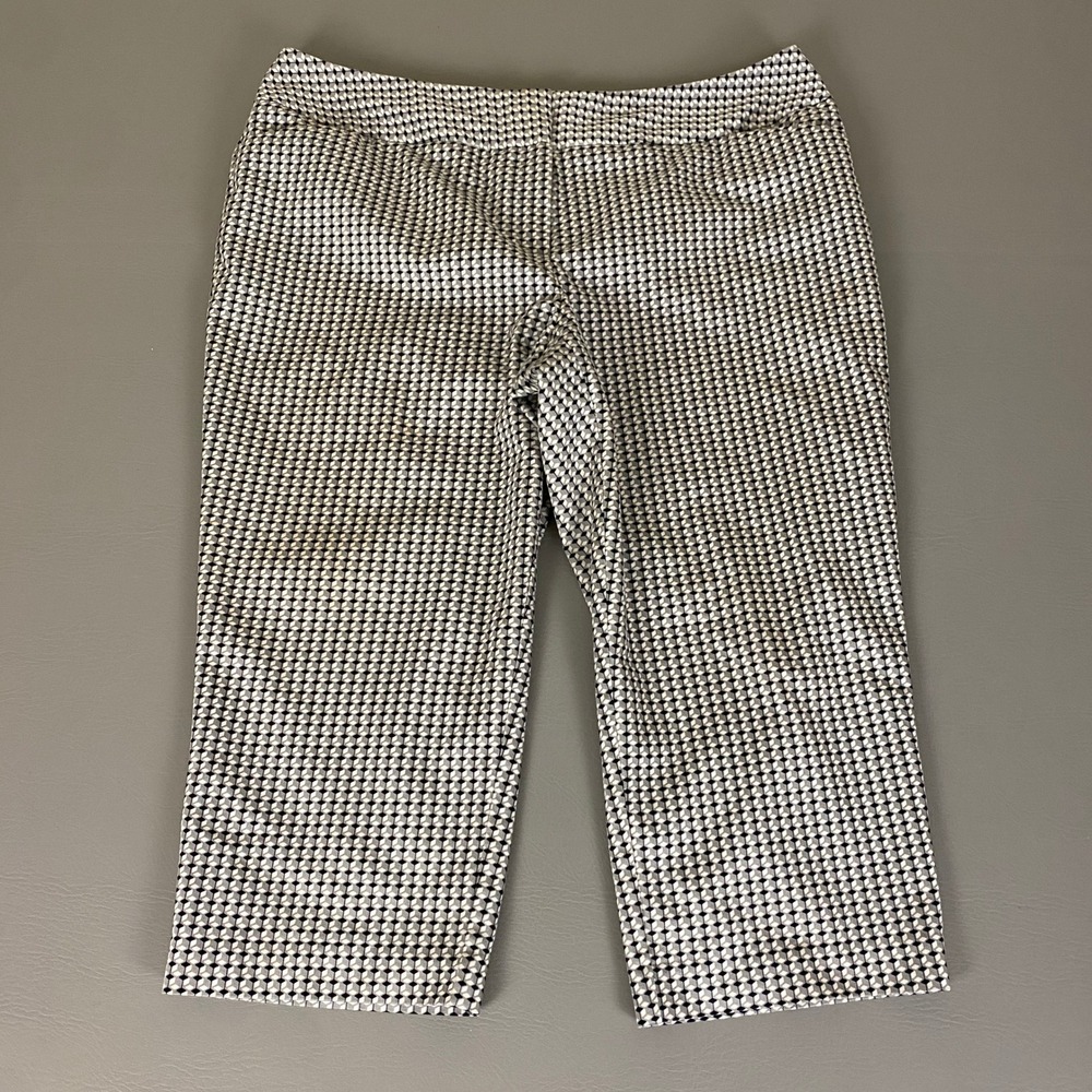 Worthington Cropped Pants Women's Plus Size 16W Modern Fit Geometric Stretch‎
